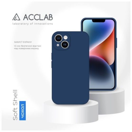 Чохол до мобільного телефона ACCLAB SoftShell Apple iPhone 14 Plus Blue (1283126557002)