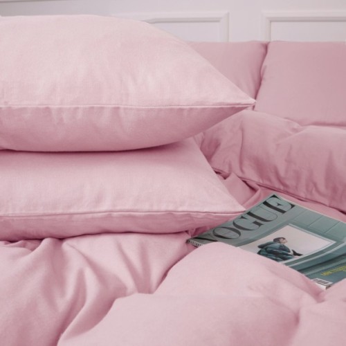 Постільна білизна MirSon 008 Pink Фланель 160х220 Полуторний Євро (2200009651144)