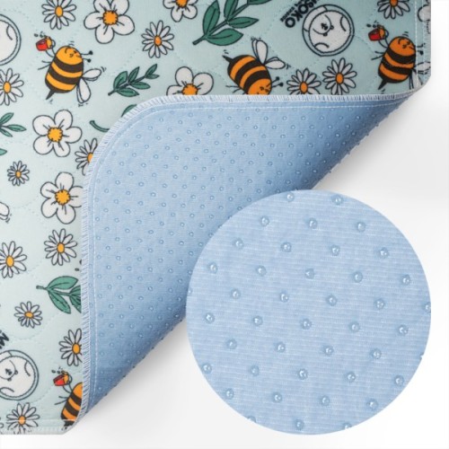 Пелюшки для собак MISOKO&CO Багаторазова з бджолами 70х80 см 2 шт блакитна (HAINMSK70045)