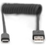 Дата кабель USB 2.0 AM to USB-C 1.0m (0.32m) spiral black Digitus (AK-300430-006-S)