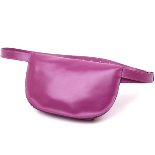 Сумка Shvigel Бананка з натуральної шкіри Фіолетова (16386)