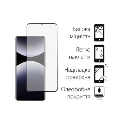 Чохол до мобільного телефона Dengos Kit Xiaomi Redmi Note 14 Pro case Matte + glass (Black) (DG-KM-128)