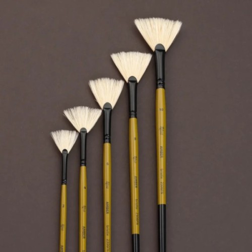 Пензлик для малювання Rosa Щетина віялова, AMBER 2306FN, №4 (4823098533597)