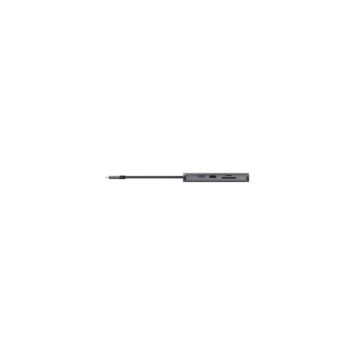 Концентратор Trust USB-C 8-in1 1xUSB-А 3.2/USB-A 2.0/2xUSB-С/HDMI/Ehernet/SD/microSD aluminium 0.15m grey (25672_TRUST)