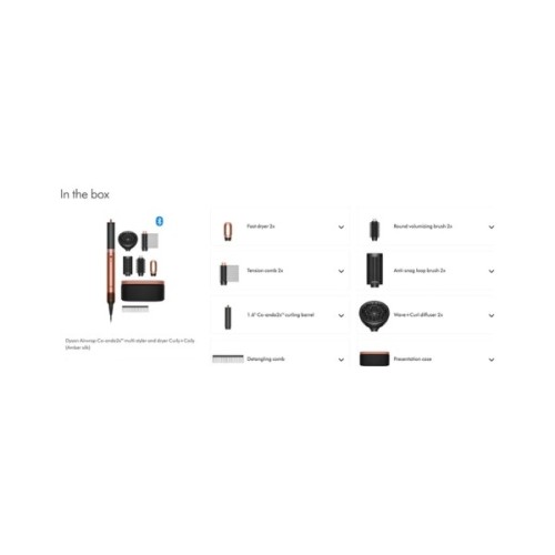 Стайлер Dyson HS09 Airwrap Co-anda2x Curly to Coily Amber Silk (143161-01)