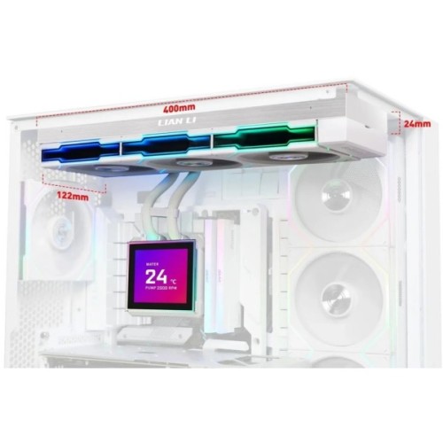 Система рідинного охолодження Lian Li HydroShift II LCD-S 360TL, White (G89.GHS2LCDS36TW.00)
