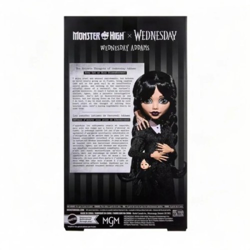 Лялька Monster High Wednesday Венздей Готичний стиль (JNJ91)