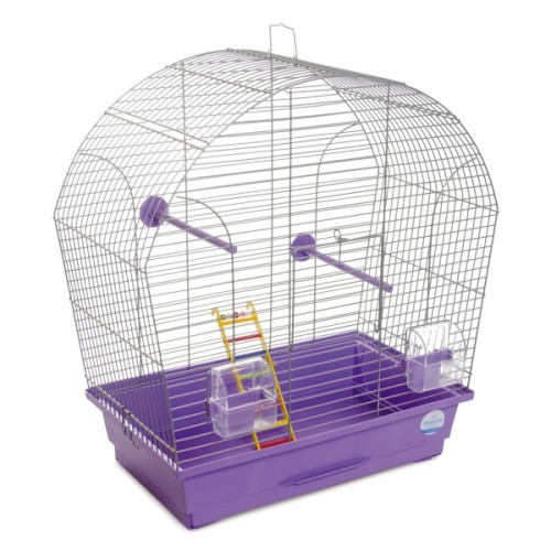 Клітка для птахів Природа "Ліна" 44x54x27 см хром/фіолетова (4823082414758)