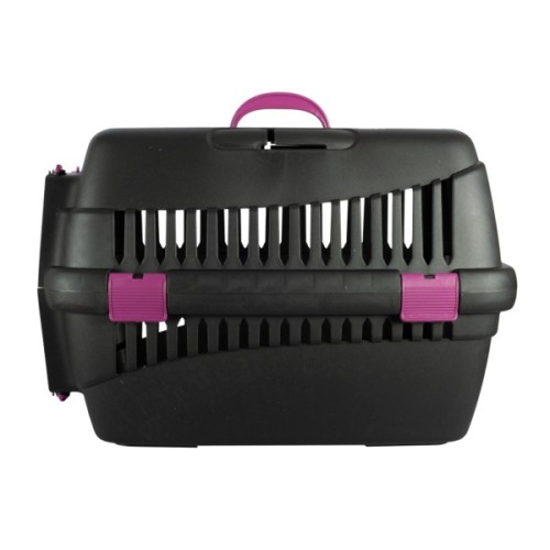 Переноска для тварин SGbox для тварин до 12 кг 60х38х39 см пластик (чорна/мікс) (2700000019030)