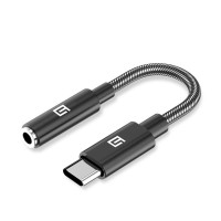 Перехідник USB-C M to 3.5mm F black Armorstandart (ARM76887)