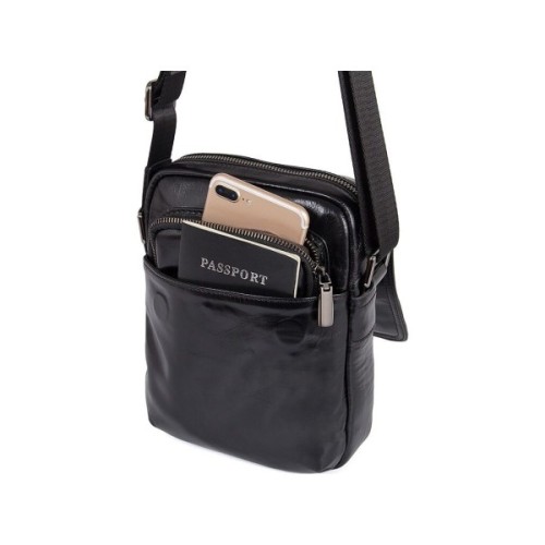 Сумка Vintage Шкіряна Чорна (14470)