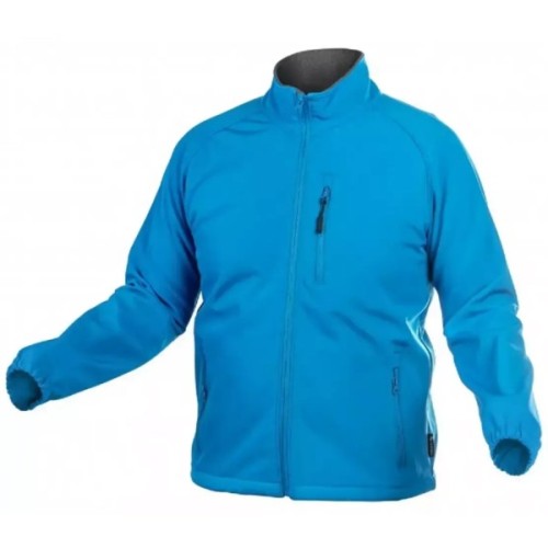 Куртка робоча Hoegert BIESE HT5K256-XL SoftShell 96% поліестер/4% еластан синя, XL (54) (HT5K256-XL)