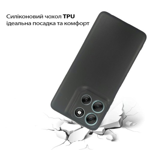 Чохол до мобільного телефона BeCover Silicone Motorola Moto G56 Black (713766)