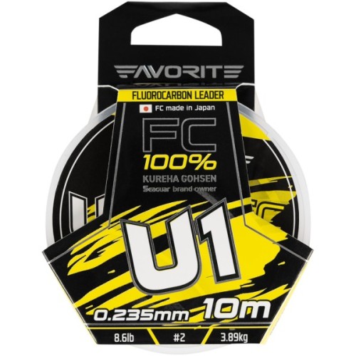 Флюорокарбон Favorite U1 FC 10m 2.0/0.235mm 8.6lb/3.89kg (1693.11.79)