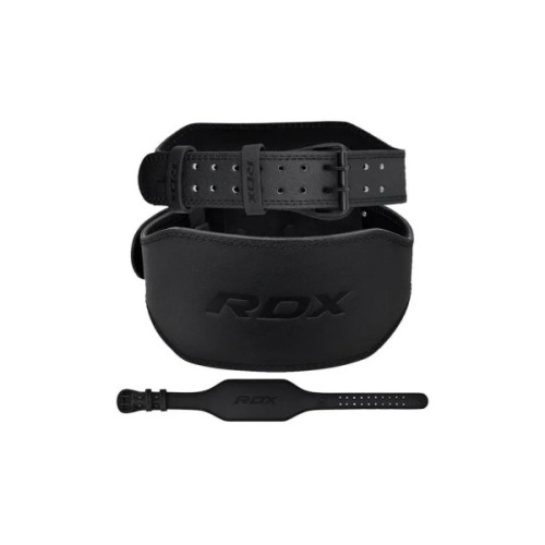 Атлетичний пояс RDX 6 шкіряний Full Black XL (WBS-6FB-XL)