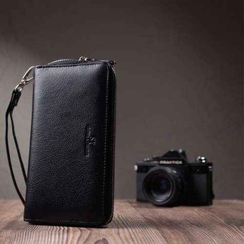 Гаманець ST Leather Унісекс З натуральної шкіри Чорний (22697)