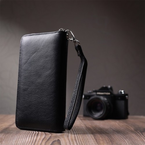 Гаманець ST Leather Унісекс З натуральної шкіри Чорний (22697)