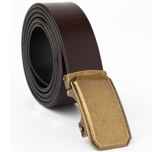 Ремінь Vintage Чоловічий з латунною пряжкою Коричневий (20276)