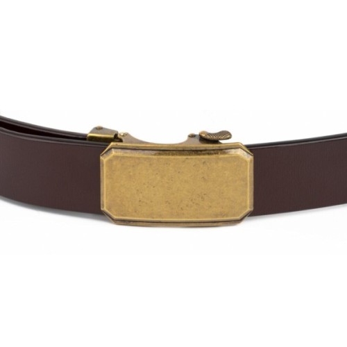 Ремінь Vintage Чоловічий з латунною пряжкою Коричневий (20276)