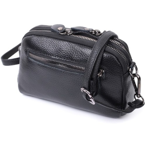 Сумка Vintage З натуральної шкіри Чорна (22807)