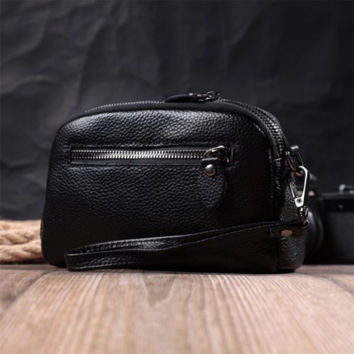 Сумка Vintage З натуральної шкіри Чорна (22807)