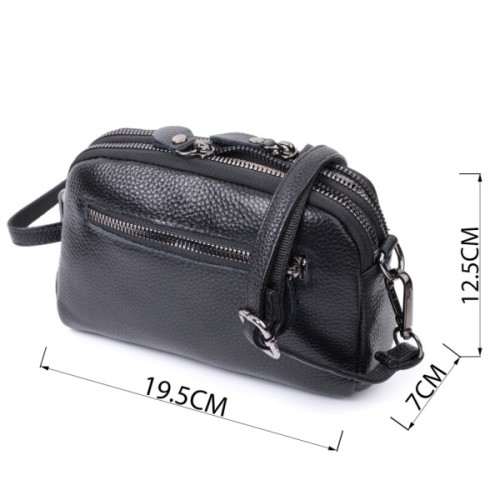 Сумка Vintage З натуральної шкіри Чорна (22807)