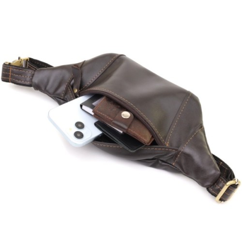 Сумка Shvigel З натуральної шкіри Коричнева (23126)