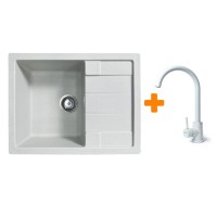 Мийка кухонна Adamant Anila Old stone + змішувач (182496910310)