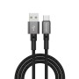 Дата кабель USB 2.0 AM to USB-C 1.0m 3A nylon black Grand-X (PC-08B)