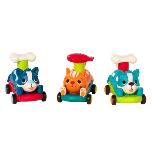 Розвиваюча іграшка Battat Машинка інерційна серії Лапкомобілі - Песик, синій (BX2505Z)