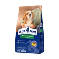 Сухий корм для собак Club 4 Paws Premium для середніх порід з качкою 2 кг (4820269144644)