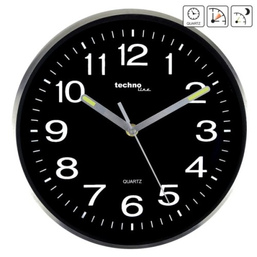 Настінний годинник Technoline WT7620 Black/Silver (DAS301804)