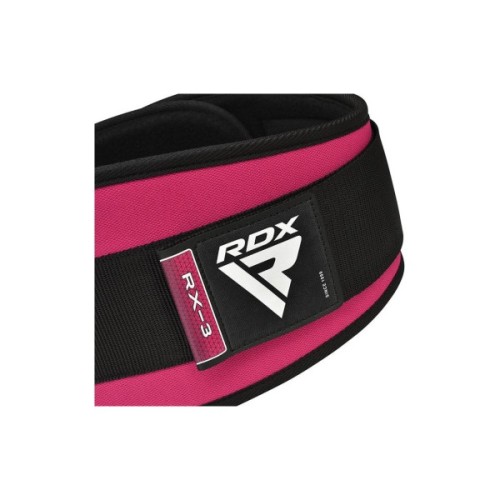 Атлетичний пояс RDX RX3 EVA Curve неопреновий Sharp Pink XS (WBE-RX3SP-XS)