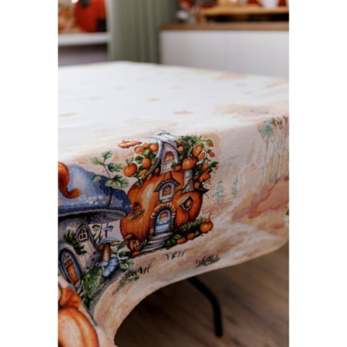 Скатертина Прованс гобеленова Гарбузові гноми 135х300 (036248)