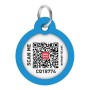 Адресник для тварин WAUDOG Smart ID з QR паспортом "Градієнт блакитний", коло 25 мм (225-4036)