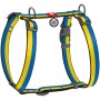 Шлея для собак WAUDOG Nylon з QR паспортом анатомічна H-подібна "Colors of freedom" L (5160-4020)