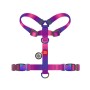 Шлея для собак WAUDOG Nylon Recycled анатомічна H-подібна з QR паспортом, градієнт, L фіолетова (52889)