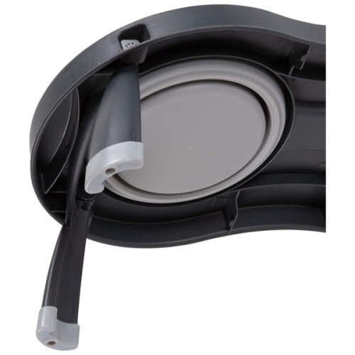 Посуд для собак Dexas Миска подвійна на складній підставці-велика 600 мл світло-сіра (0084297309039)