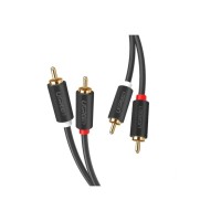 Кабель мультимедійний 2xRCA M to 2xRCA M 1.0m AV104 black Ugreen (30747)
