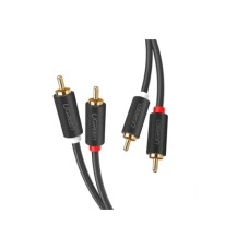 Кабель мультимедійний 2xRCA M to 2xRCA M 1.0m AV104 black Ugreen (30747)