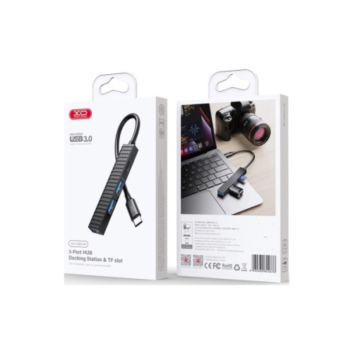 Концентратор XO USB-C 4-in-1 порти XO HUB014B.black (HUB014B.black)