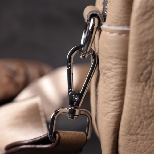 Сумка Vintage З натуральної м'якої шкіри Бежева (22437)