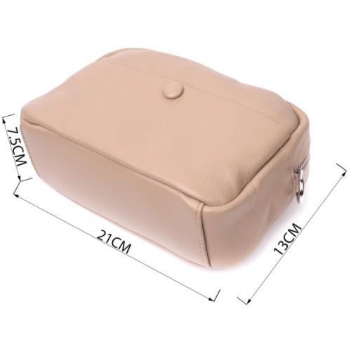 Сумка Vintage З натуральної м'якої шкіри Бежева (22437)