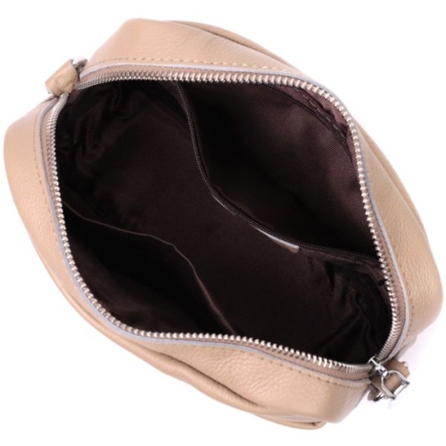 Сумка Vintage З натуральної м'якої шкіри Бежева (22437)