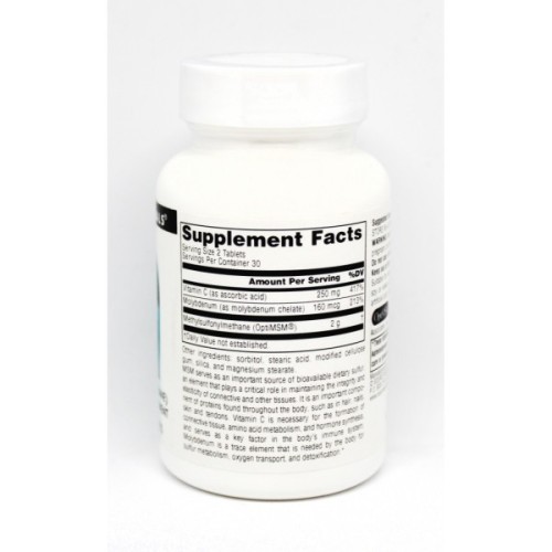 Вітамінно-мінеральний комплекс Source Naturals МСМ 1000мг з вітаміном С, 60 таблеток (SN1288)