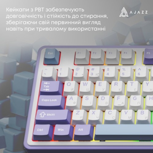 Клавіатура Ajazz Maillard V2 Maillard Switch Wireless/Bluetooth/USB UA Purple/White/Blue (AK980-V2-M-PWB)