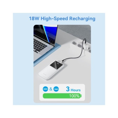 Батарея універсальна Vention 10000 mAh 22.5W Black LED Display Type (FHKB0)