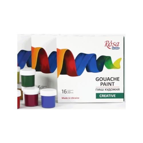 Гуашеві фарби Rosa Studio Creative 16*20 мл (4823098531609)