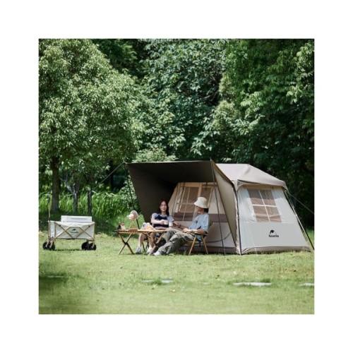 Намет Naturehike з навісом Village CNK2300ZP022 коричневий великий (6976023920189)