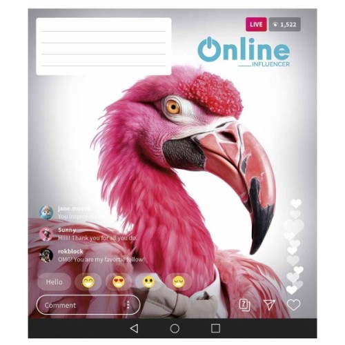 Зошит Школярик Online 48 аркушів клітинка (048-3420K)